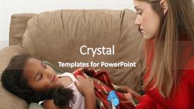  Presentation with babysitter - Theme consisting of asthma allergy - adorable five year old african background and a tawny brown colored foreground