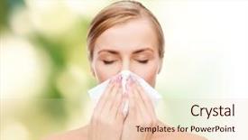  Presentation with tissue paper - PPT layouts having asthma allergy - cosmetics health and beauty concept background and a lemonade colored foreground