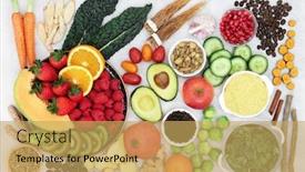  Presentation with food minerals - Presentation theme with asthma-and-respiratory-relieving-healthy background and a yellow colored foreground