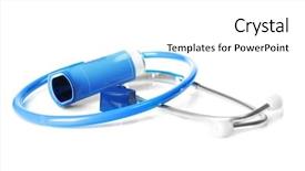  Presentation with inhaler - Beautiful presentation design featuring asthma inhaler and stethoscope backdrop and a white colored foreground