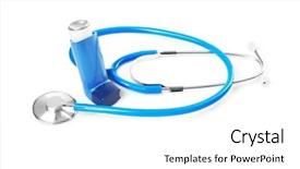  Presentation with asthma - Amazing presentation having asthma inhaler and stethoscope backdrop and a white colored foreground