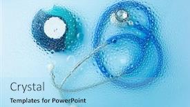  Presentation with water treatment - Colorful presentation design enhanced with asthma-inhaler-stethoscope-medicine-through backdrop and a light blue colored foreground