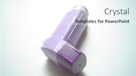  Presentation with asthma - Cool new presentation design with asthma-medicine-inhaler backdrop and a white colored foreground