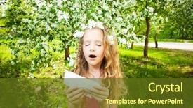  Presentation with sneezing - Amazing slides having asthmatic baby - sneezing girl child backdrop and a tawny brown colored foreground