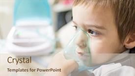  Presentation with child asthma - Slide deck having asthmatic child - baby boy with asthma problems background and a lemonade colored foreground