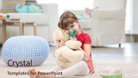  Presentation with nebulizer - Slides with asthmatic child - cute little girl using asthma background and a lemonade colored foreground