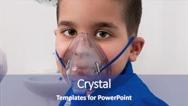  Presentation with child asthma - Audience pleasing presentation theme consisting of asthmatic child - little boy with asthma using backdrop and a ocean colored foreground