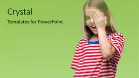  Presentation with beautiful midnight sun over - Amazing slide set having astigmatism - young beautiful girl over isolated backdrop and a yellow colored foreground