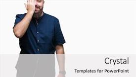  Presentation with sadness and sorrow emotion - Cool new presentation with astigmatism - young caucasian hipster man backdrop and a  colored foreground