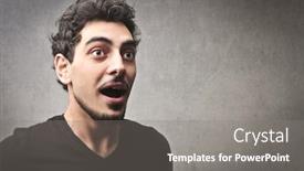  Presentation with black - Slides enhanced with astonished-guy-in-black background and a gray colored foreground