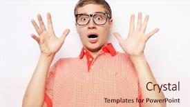  Presentation with stress and anxity in pregnancy - Amazing theme having astonishing - astonished young crazy man feels backdrop and a  colored foreground