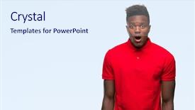  Presentation with african american wedding - Presentation design with astonishing - young african american man background and a sky blue colored foreground