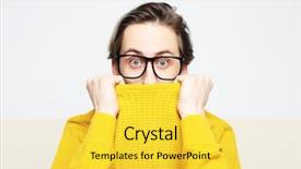  Presentation with abstract yellow gold and white - Beautiful presentation design featuring astonishing - young attractive man wearing yellow backdrop and a yellow colored foreground