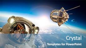  Presentation with outer space - Cool new theme with astral - astronaut in outer space backdrop and a  colored foreground