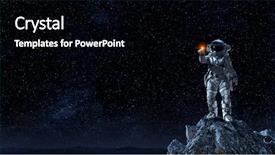  Presentation with astronomy - Presentation design featuring astral - astronomy as a science mixed background and a black colored foreground