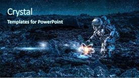  Presentation with astronomy - Beautiful theme featuring astral - astronomy as a science mixed backdrop and a navy blue colored foreground