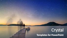  Presentation with silhouette of man worship - Cool new theme with astral - man ghosty silhouette walking backdrop and a ocean colored foreground