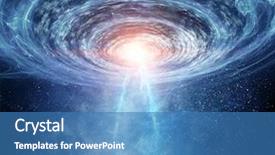  Presentation with galaxy - Colorful slide set enhanced with astral - space galaxy background backdrop and a teal colored foreground