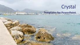  Presentation with danger - Amazing slide deck having astrelia extreme weather - danger rocks by the mediterranean backdrop and a  colored foreground