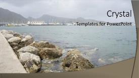  Presentation with danger - Colorful PPT layouts enhanced with astrelia extreme weather - danger rocks by the mediterranean backdrop and a  colored foreground