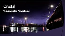  Presentation with thermal power station boiler - Audience pleasing PPT layouts consisting of astrelia extreme weather - lightning over a power station backdrop and a black colored foreground