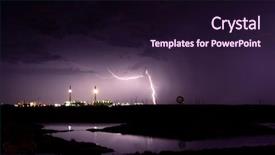  Presentation with strikes - Slide deck featuring astrelia extreme weather - lightning strikes near power station background and a wine colored foreground