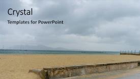  Presentation with stormy sky and dark clouds - Beautiful theme featuring astrelia extreme weather - mallorca beach with stormy sky backdrop and a light blue colored foreground