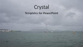  Presentation with stormy sky and dark clouds - Audience pleasing PPT layouts consisting of astrelia extreme weather - mallorca beach with stormy sky backdrop and a  colored foreground