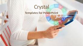  Presentation with astrology - Amazing slide set having astrology horoscope people and technology backdrop and a sky blue colored foreground