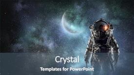  Presentation with astronaut - PPT theme enhanced with astronaut and his mission mixed background and a  colored foreground