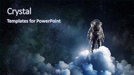  Presentation with mission - Cool new PPT layouts with astronaut and his mission mixed backdrop and a wine colored foreground