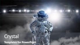  Presentation with mission - Slides enhanced with astronaut and his mission mixed background and a gray colored foreground