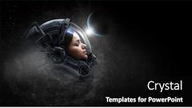  Presentation with exploration - Presentation with astronaut-and-space-exploration-theme background and a black colored foreground