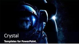  Presentation with exploration - PPT layouts featuring astronaut-and-space-exploration-theme background and a wine colored foreground