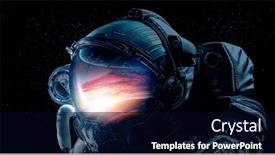  Presentation with exploration - Presentation featuring astronaut-and-space-exploration-theme background and a black colored foreground
