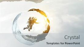  Presentation with exploration - Presentation theme having astronaut-and-space-exploration-theme background and a light gray colored foreground