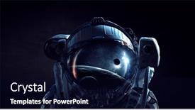  Presentation with exploration - Slide deck enhanced with astronaut-and-space-exploration-theme and a  colored foreground