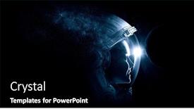  Presentation with spacewalk - Theme having astronaut-at-spacewalk-mixed-media background and a black colored foreground