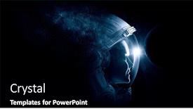  Presentation with spacewalk - Presentation design with astronaut-at-spacewalk-mixed-media background and a black colored foreground