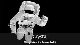  Presentation with air pollution - PPT theme enhanced with astronaut-flies-over background and a dark gray colored foreground