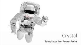  Presentation with pollution air - Beautiful theme featuring astronaut-flies-over backdrop and a white colored foreground