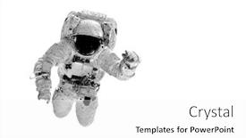  Presentation with astronaut - Cool new presentation theme with astronaut-flies-over backdrop and a white colored foreground