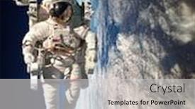  Presentation with nasa - PPT layouts having astronaut-in-outer-space-against background and a light gray colored foreground