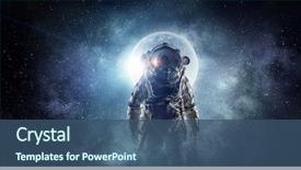  Presentation with outer space - Audience pleasing PPT layouts consisting of astronaut in outer space mixed backdrop and a  colored foreground