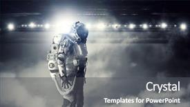  Presentation with space suit - PPT layouts featuring astronaut in space suit background and a dark gray colored foreground