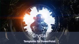  Presentation with mission - Cool new PPT layouts with astronaut on his mission mixed backdrop and a ocean colored foreground