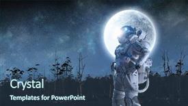  Presentation with astronaut - Cool new presentation with astronaut on his mission mixed backdrop and a ocean colored foreground