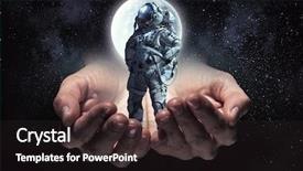  Presentation with mission - Colorful PPT layouts enhanced with astronaut on his mission mixed backdrop and a wine colored foreground