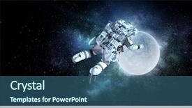  Presentation with mission - Amazing presentation design having astronaut on space mission mixed backdrop and a ocean colored foreground