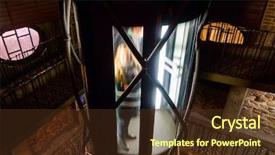  Presentation with prague astronomical clock - PPT theme featuring astronomer - elevator inside of prague astronomical background and a tawny brown colored foreground